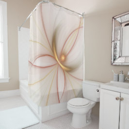 Cortina Para Box Nobre Arte Fractal De Cobre E Dourada Abstrato mod