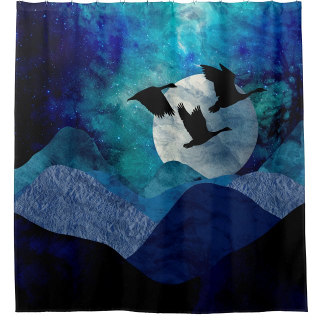 Cortina Para Box Noite Nas Montanhas (Frente)