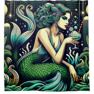 Cortina Para Box "Noite no Salão da Sereia"