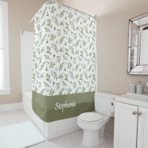 Nome Monograma Azeite em Aquarela Verde Sage