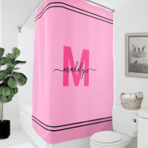Nome Monograma Elegante Personalizado Rosa Menina