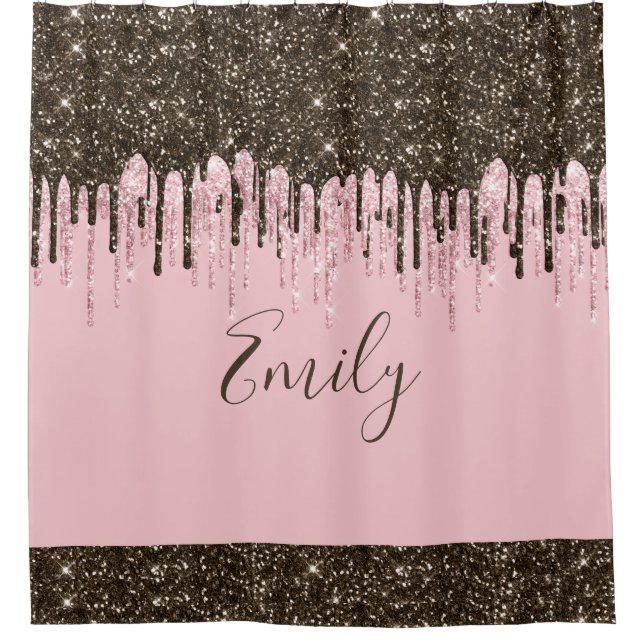 Cortina Para Box Nome Personalizado de Girly Sparkle Girly Girly Gl (Frente)
