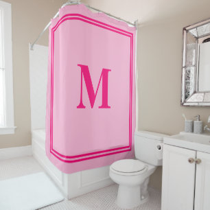 Cortina Para Box Nome Personalizado de Strike da Fuchsia Monogramas