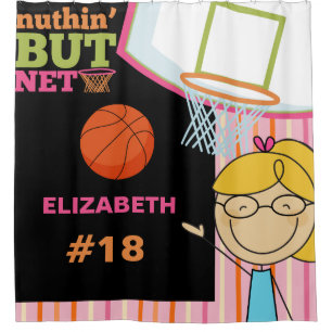 Cortina Para Box Nome Personalizado e Número Girls Basquete