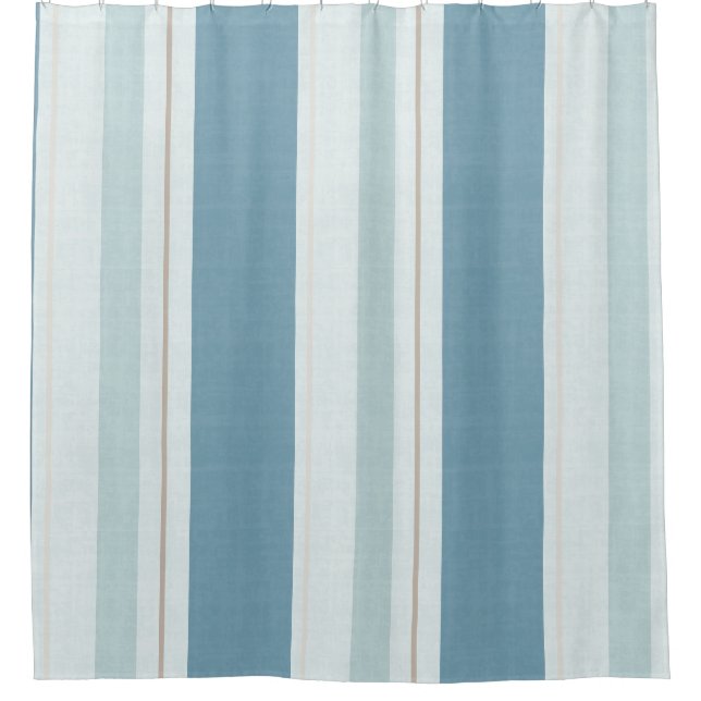 Cortina Para Box Nordic Blue Horizon Listra  (Frente)