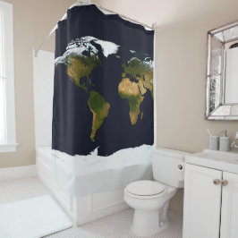 Cortina Para Box Nossa América Marble Azul Centrada