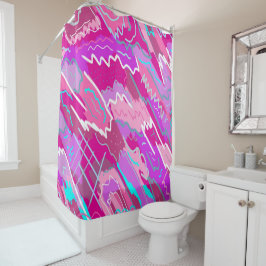 Cortina Para Box Nostalgia Pop Art em Magenta
