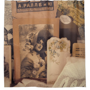 Cortina Para Box Nostalgic Glamor: Retratos Russos Vintage.