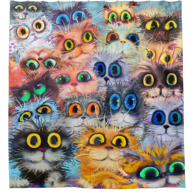 Cortina Para Box O conjunto de retratos de gatos, retrato, retrato, (Frente)