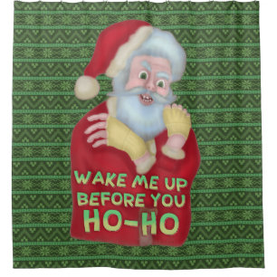 Cortina Para Box O humor engraçado de Papai Noel do Natal acorda-m