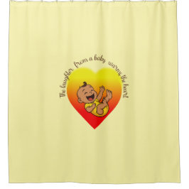 Cortina Para Box "O riso de um bebê aquece o coração."