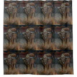 Cortina Para Box O Texas Longhorn Bull