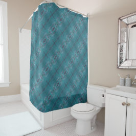 Cortina Para Box Ocean Acrylic Pour Inspired Shower Curtain