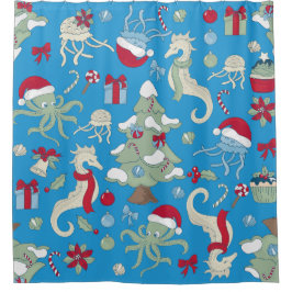 Cortina Para Box oceano natal papais noeis octopus jellyfish
