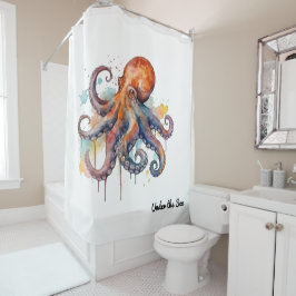 Cortina Para Box Oceano Whimsy: Octopus Colorido