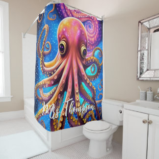 Cortina Para Box Octopus Kraken com nome personalizado