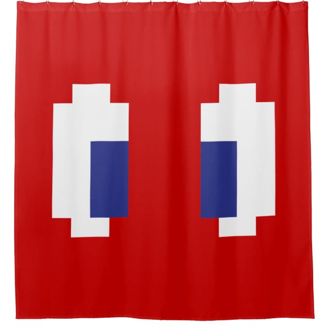 Cortina Para Box Olhos De Manga Pixel De 8 Bits (Frente)