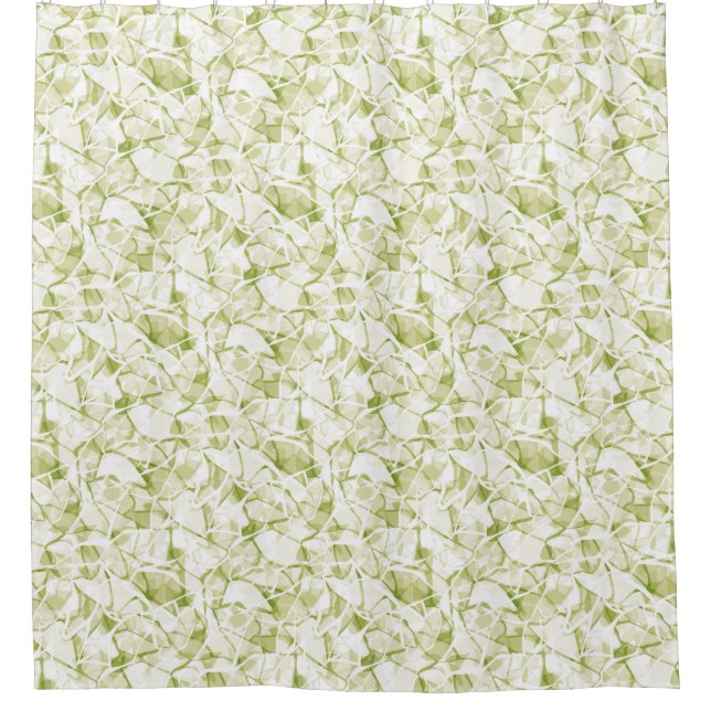 Cortina Para Box olive-white abstract fashionable modern pattern    (Frente)