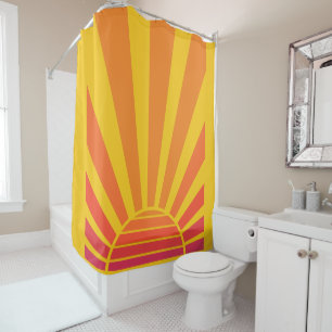 Cortina Para Box Ombre Sunset Decor for Kids, Teen, Home, Office