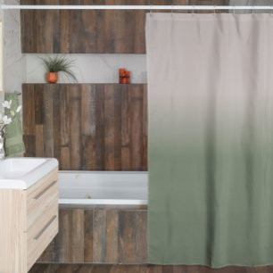 Cortina Para Box Ombre Taupe Sage Green Brown Fading