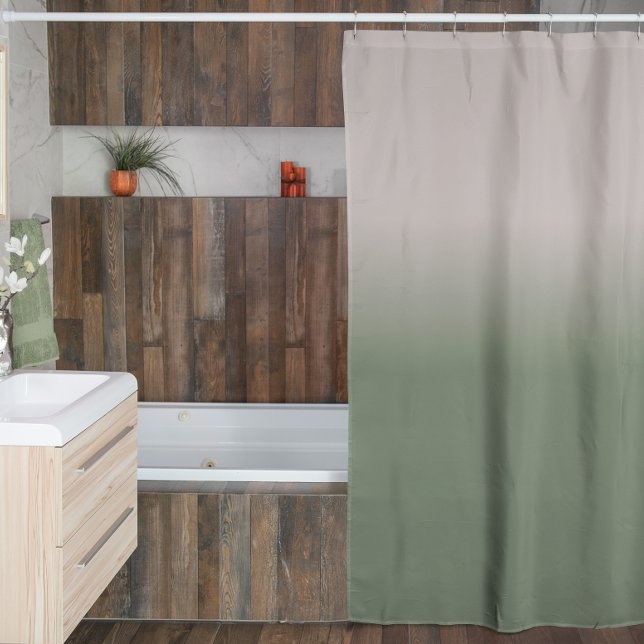 Cortina Para Box Ombre Taupe Sage Verde Marrom Escaindo (Criador carregado)