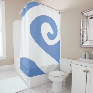 Cortina Para Box Onda de turnos de Cornflower Blue e White