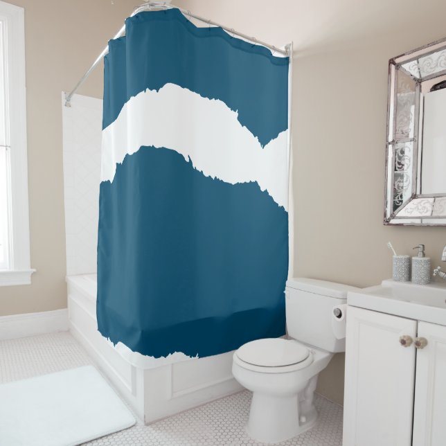 Cortina Para Box Onda rasgada Oceano azul (In Situ)