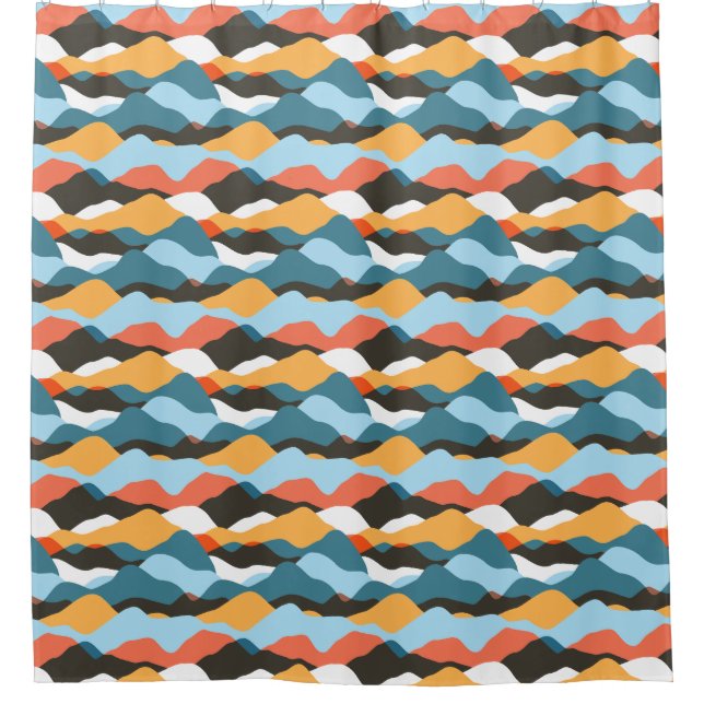 Cortina Para Box Ondas de Montanha (Frente)