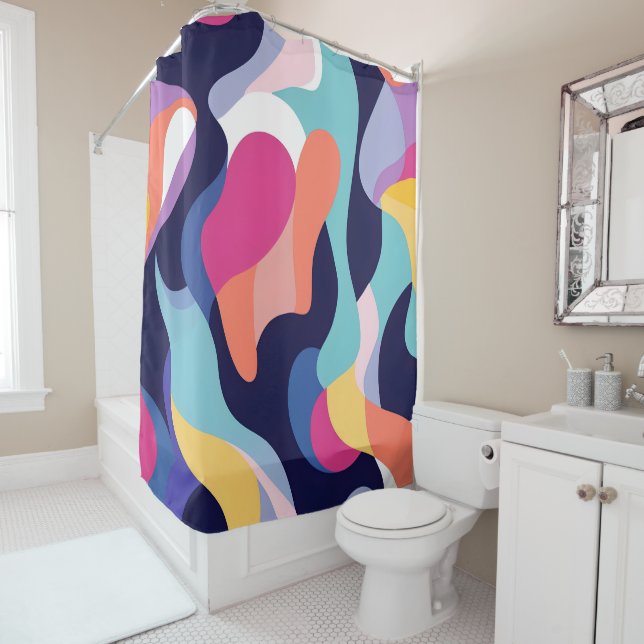 Cortina Para Box Ondas fluindo abstrato 5 (In Situ)
