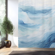 Ondas Minimalistas em Aquarela
