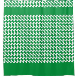 Cortina Para Box Ondas Nítidas Modernas, Verdes e Brancas