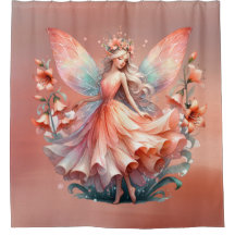 Orange Red Floral Fairy Princess Girls
