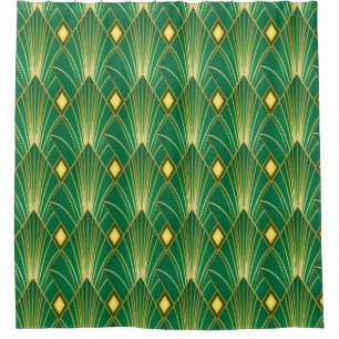 Cortina Para Box Oriental Elegance: Wallpaper Art Deco