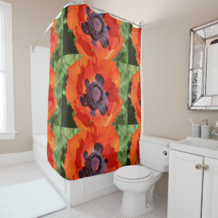 Cortina Para Box Oriental Poppy Flower