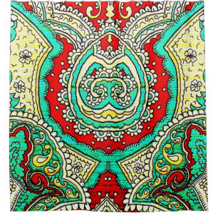 Cortina Para Box Ornamento arabesco neon: estilo 80.