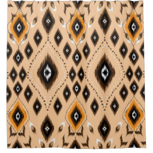 Cortina Para Box Ornamento geométrico do folclore Ikat. Etnia trib