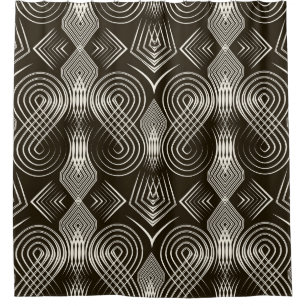 Cortina Para Box Ornamento sem costura de arte antiga