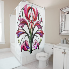 Cortina Para Box Orquídea Metálica: Uma Extravaganza Rosa e Amarela