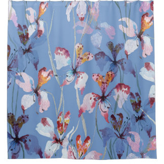 Cortina Para Box Orquídea Selvagem Elegância: Luxo Aquarela