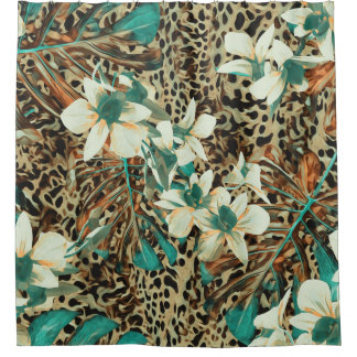 Cortina Para Box Orquídeas - Ilustração Sem Costura Floral