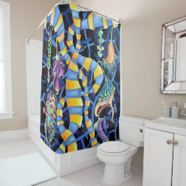 Cortina Para Box Orquídeas Tropicais Luminescência em Aquarela