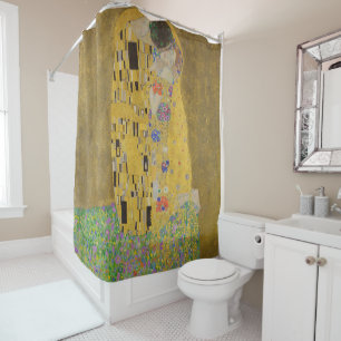 Cortina Para Box Os Amantes Abraço de Beijo por Gustav Klimt