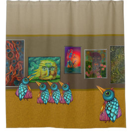 Cortina Para Box Os Pássaros na Galeria