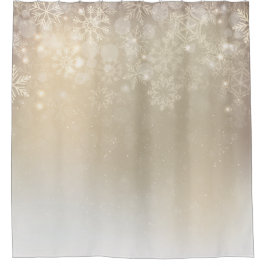 Cortina Para Box Ouro Beige Snowflake Winter 