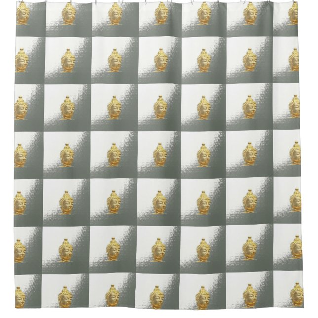 Cortina Para Box ouro buddha em prata (Frente)