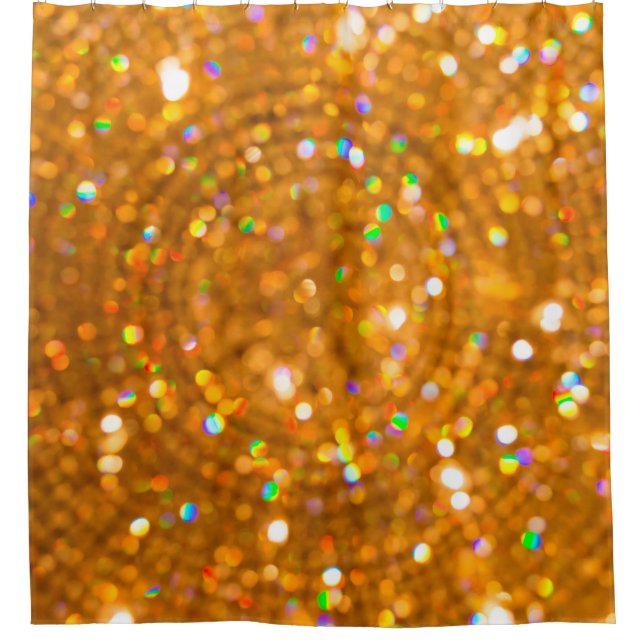Cortina Para Box Ouro de natal embaçado luxo. (Frente)