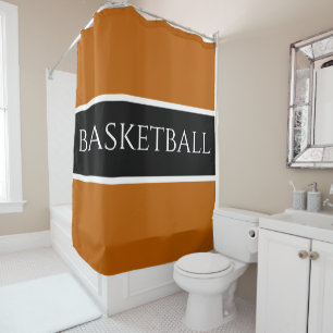 Cortina Para Box Ouro Legal e divertido "BASKETBALL" Laranja Preto