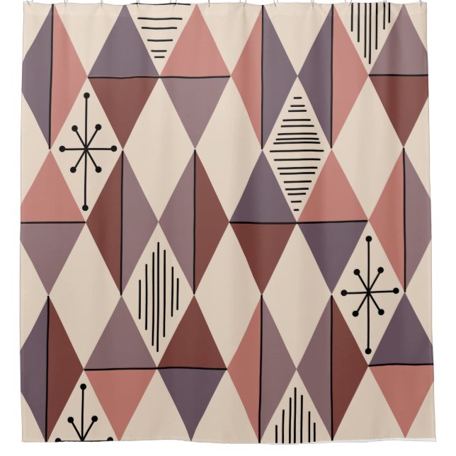 Cortina Para Box Ouros de Arte Atômica Mauve Salmon Rosa (Frente)