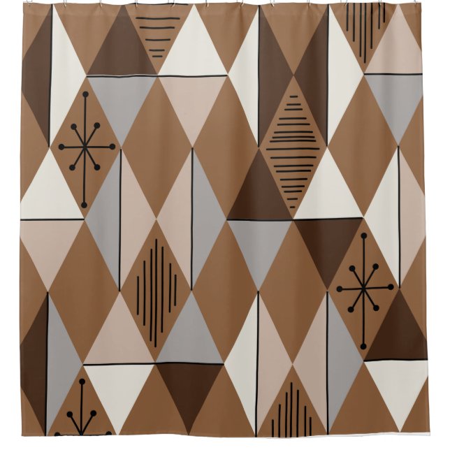 Cortina Para Box Ouros de idade atômica Café Brown (Frente)