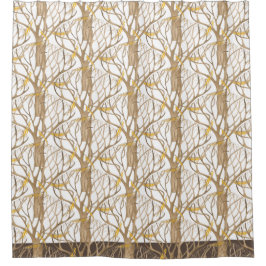 Cortina Para Box outono tardio em uma cortina de Chá